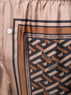 Versace pantalon droit à imprimé géométrique