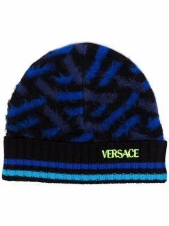 Versace bonnet colour block en laine