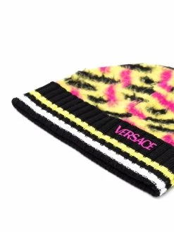 Versace bonnet colour block en laine