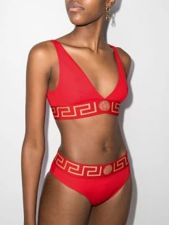 Versace Greca triangle bikini top
