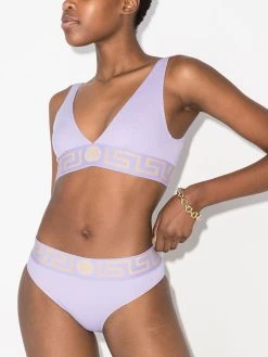 Versace bas de bikini à bords Greca