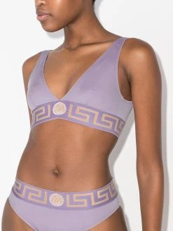 Versace Greca triangle bikini top