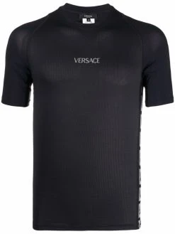 Versace t-shirt à détail Greca