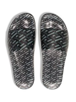 Versace claquettes à imprimé Greca