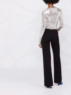 Versace Pantalon ceinturé à fentes sur le devant 50% Off De Vente pantalons taille haute femme 15 Versace pantalon ceinturé à fentes sur le devant