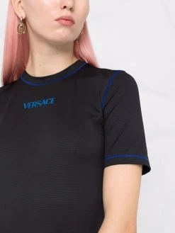 Versace t-shirt à coutures contrastantes