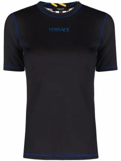 Versace t-shirt à coutures contrastantes