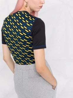 Versace t-shirt à coutures contrastantes