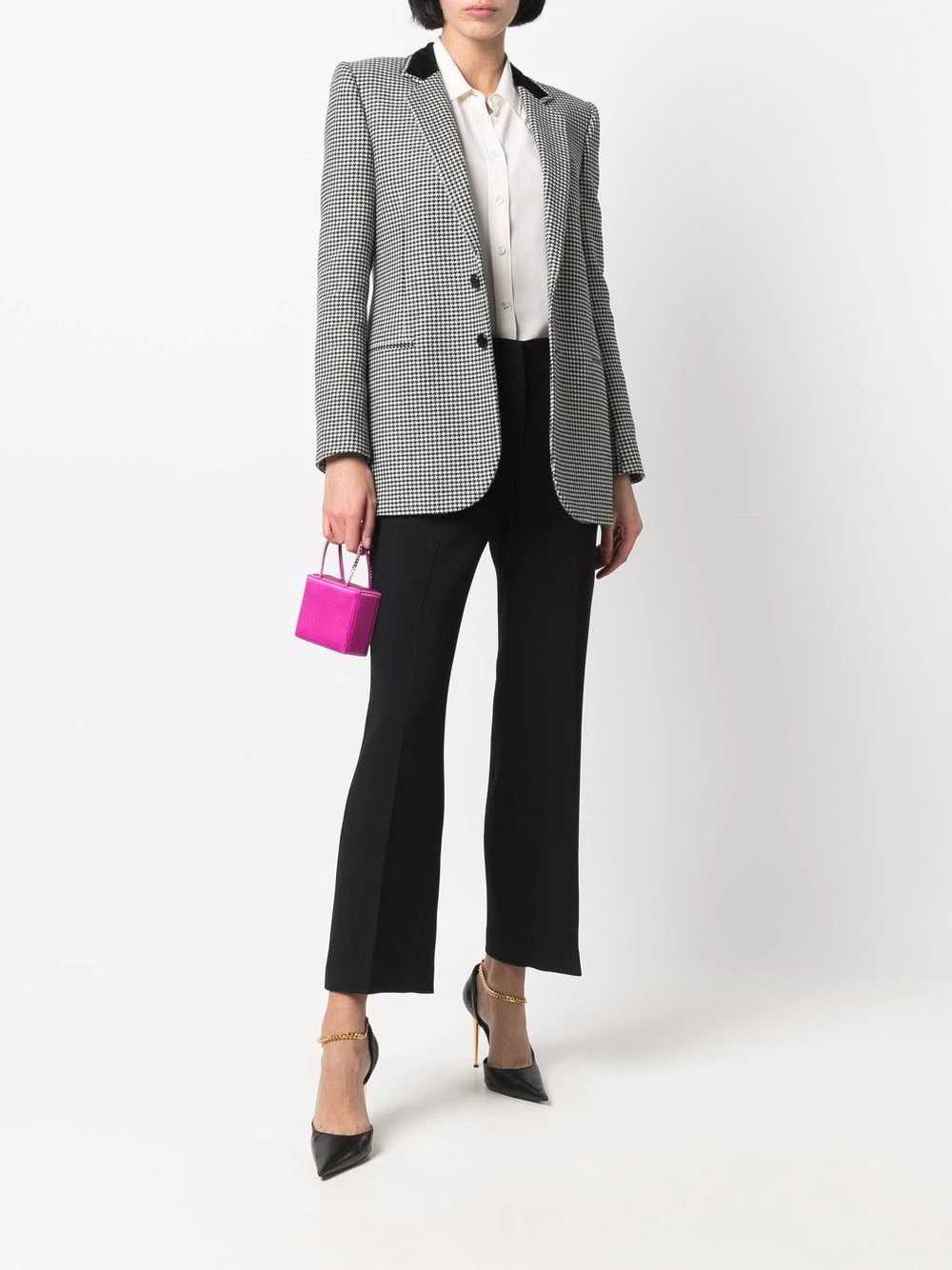 Prix Abordable Versace Pantalon court à plis marqués pantalons de costume femme 4 Versace pantalon court à plis marqués