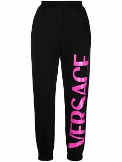 Versace pantalon de jogging à logo imprimé