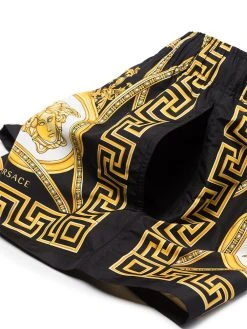 Versace Baroque-print drawstring-waist swim shorts