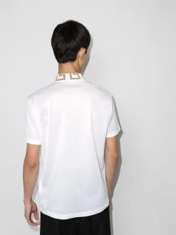 Qualité absolue Versace Greca collar polo shirt polos homme 9 Versace Greca-collar polo shirt