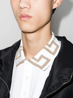 Qualité absolue Versace Greca collar polo shirt polos homme 10 Versace Greca-collar polo shirt