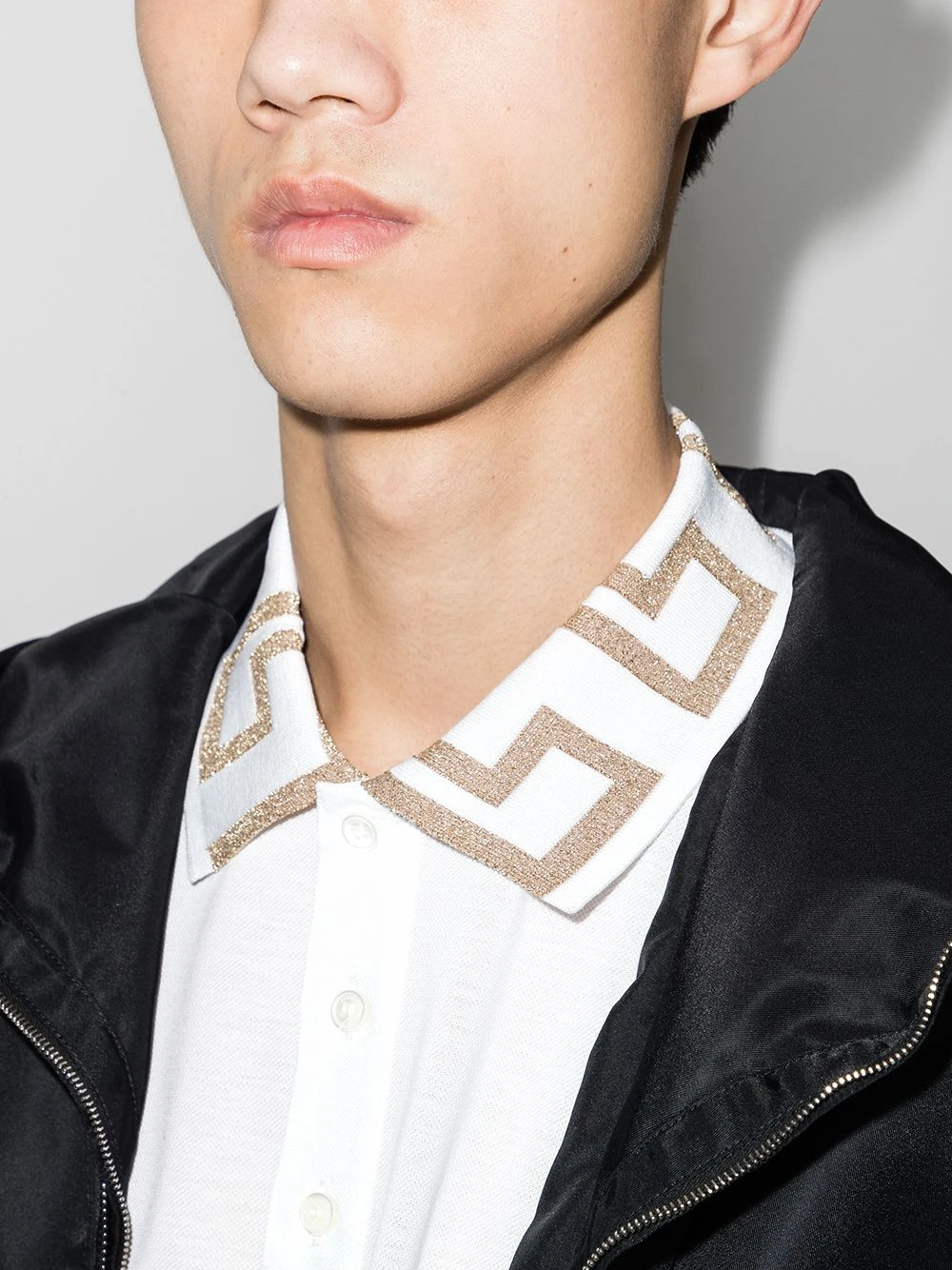 Qualité absolue Versace Greca collar polo shirt polos homme 6 Versace Greca-collar polo shirt