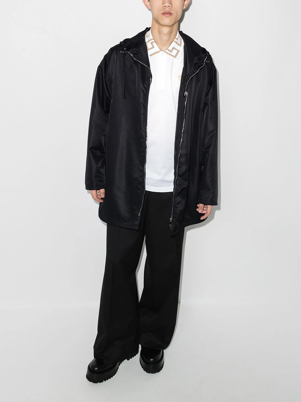 Qualité absolue Versace Greca collar polo shirt polos homme 7 Versace Greca-collar polo shirt