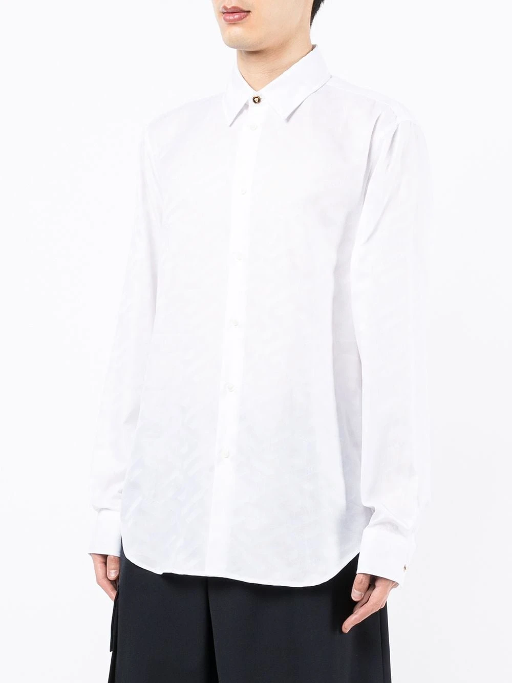 En promotion Versace Jacquard Greca cotton shirt chemises homme 5 Versace jacquard Greca cotton shirt