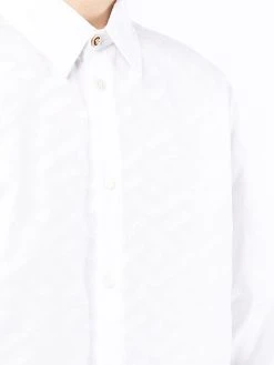 En promotion Versace Jacquard Greca cotton shirt chemises homme 11 Versace jacquard Greca cotton shirt