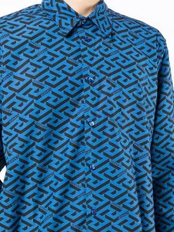 Versace chemise boutonnée à logo