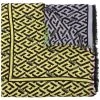 Versace La Greca-print frayed scarf