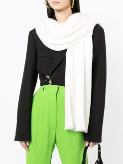 Versace écharpe en maille à logo