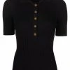 Versace Haut à col polo excellente qualité hauts en maille femme 1 Versace haut à col polo
