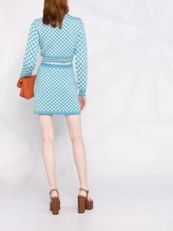 Versace Pull crop à damier Prix Distinctifs pulls femme 11 Versace pull crop à damier