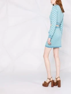 Versace Pull crop à damier Prix Distinctifs pulls femme 13 Versace pull crop à damier