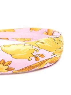 Versace serre-tête en soie à imprimé baroque