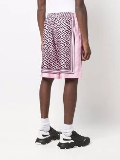 Prix Exclusifs Versace Short en soie à imprimé Greca bermudas homme 10 Versace short en soie à imprimé Greca