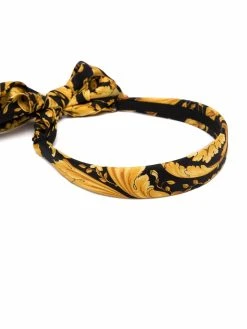 Versace serre-tête en soie à imprimé Barocco