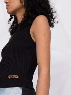 Versace haut sans manches en maille