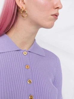 Versace polo en maille nervurée