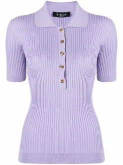 Versace polo en maille nervurée