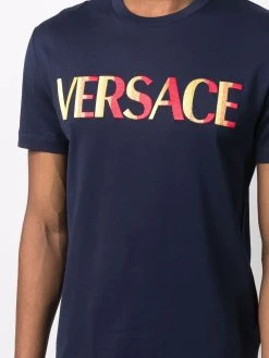 Versace t-shirt à logo brodé