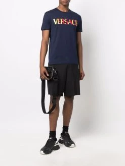 Versace t-shirt à logo brodé