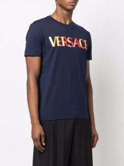 Versace t-shirt à logo brodé