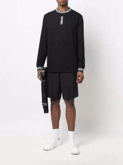 Versace t-shirt La Greca à manches longues