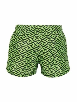 Versace short de bain à imprimé Greca