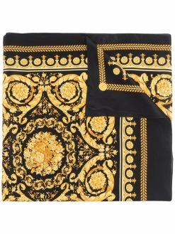 Versace foulard en soie à imprimé baroque