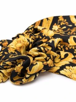 Versace chouchou en soie à imprimé baroque