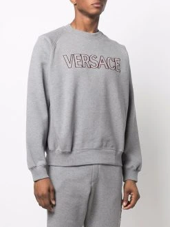 Versace sweat à logo brodé