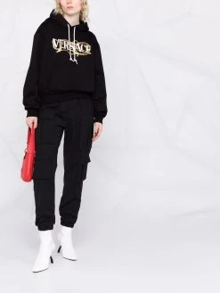 Versace hoodie à logo imprimé