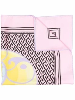Versace foulard en soie à imprimé Greca