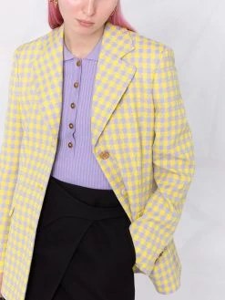 Versace blazer à motif pied-de-poule