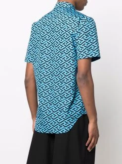 Versace chemise La Greca à manches courtes