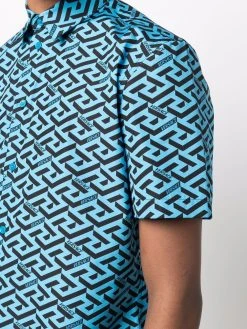 Versace chemise La Greca à manches courtes
