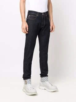 Versace jean La Greca à ourlet retroussé