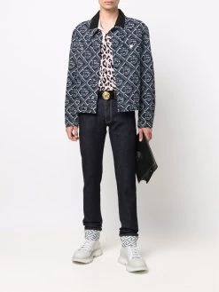 Versace jean La Greca à ourlet retroussé