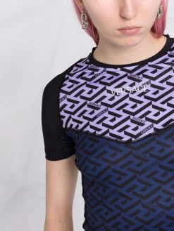 Versace haut La Greca à manches courtes