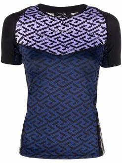 Versace haut La Greca à manches courtes
